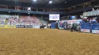 Mason Spain from Forney Texas Bull Riding at the Mesquite Rodeo [upl. by Oatis]