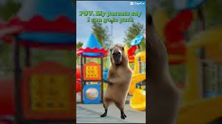 Capybara dancing meme capybara cute viral shorts [upl. by Mallis]