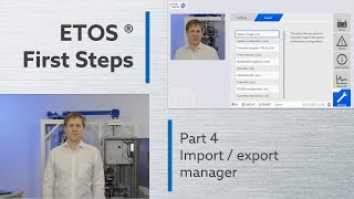 ETOS® First Steps Part 4 The import and export manager of ETOS®  Tutorial [upl. by Luaped]