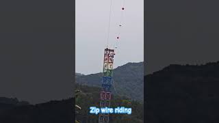 ZIP wire riding in the mountain korea zipline [upl. by Gladwin]