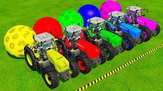 LOADER OF COLORS  TRANSPORTING amp GRASS LOADING with Fendt LOADERS  Farming Simulator 22 [upl. by Northington]