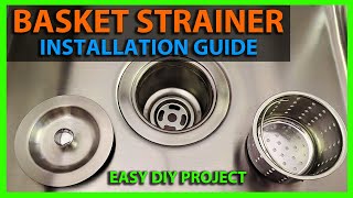 How To Install a Basket Strainer Assembly in Kitchen Sink Drain Opening [upl. by Barsky]