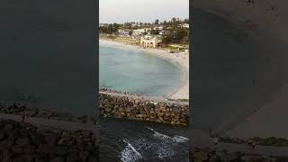 Cottesloe Beach sunset Perth Western Australia featuring Indianas Tea Rooms [upl. by Suirred]