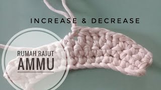 CROCHET  Tutorial Increase 2Sc 2Hdc 2Dc dan Decrease sc2tog hdc2tog dc2tog [upl. by Triplett]