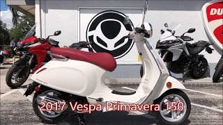 2017 Vespa Primavera 150 at Euro Cycles of Tampa Bay [upl. by Alliber]