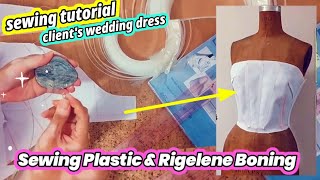 🧵 Sewing Plastic amp Polyester Boning × Making a Bustier × Corselet Making × Sewing Tutorial [upl. by Reld]