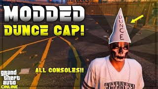 GTA 5  How to Get MODDED DUNCE CAP No Badsport Using Clothing Glitches  GTA 5 Clothing Glitch [upl. by Josh]