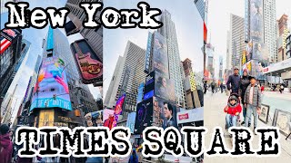 New York Part 4  Times Square The Heart Of NewYork City  Exciting Walk Through Times Square 2024 [upl. by Akcirret]