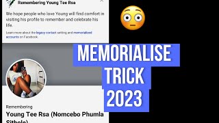 How to Memorialise a Facebook account 100 working Id remembering 2023 Trick🔥🔥 [upl. by Nauqahs83]