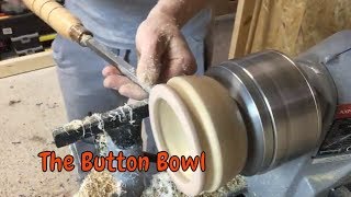 Woodturning The Button Bowl [upl. by Eadrahs]