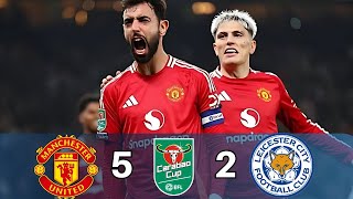 Man United vs Leicester city 52 All goals highlights [upl. by Ennaylime]