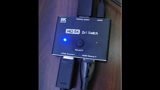 Hdmi 21 switch 测试 CABLEDECONN HDMI 21 Ultra HD 8K High Speed 48Gbps Directional Switch [upl. by Goth56]