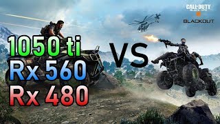 Black Ops 4 Blackout Rx 560 vs Gtx 1050 Ti vs Rx 480 vs AMD Ryzen 2600x vs Fx 8350 FPS Benchmark [upl. by Einnob]