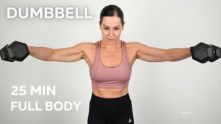 25 MIN DUMBBELL AT HOME WORKOUT WITH WEIGHTS [upl. by Tamis437]