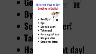 Different Ways to Say Goodbye in English goodbye farewell saygoodbye [upl. by Fusuy]