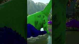 TRex vs IRex vs Green Brachiosaurus shorts jurassicworld dinosaur [upl. by Ferneau808]