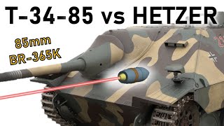 T3485 vs HETZER  85mm BR365K vs Jagdpanzer 38  Armour Penetration Simulation [upl. by Danielson]