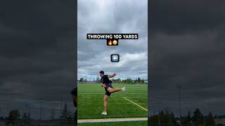 HOW FAR COULD YOU THROW THIS 👀🚀 qb football [upl. by Otrebla]