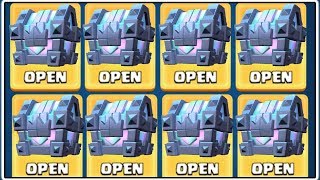 8 LEGENDARY KINGS CHEST OPENING  CLASH ROYALE  8 LEGENDARY CARDS [upl. by Sicular]