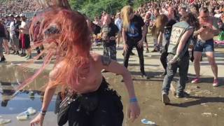 Copenhell 2016 serious headbanging slow motion [upl. by Arsuy]