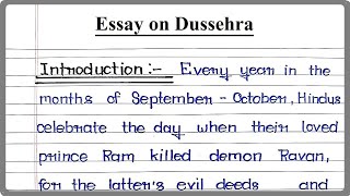 Essay on Dussehra  Write an Essay on dussehra  Dussehra Essay  Dussehra [upl. by Ainud]