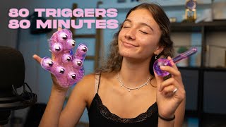 ASMR  80 TRIGGERS IN 80 MINUTES 800K SPECIAL [upl. by Haliek200]