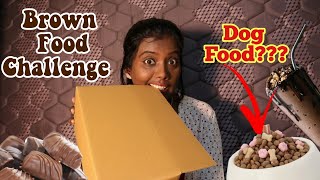 I only ate Brown Food for 24 Hours  Dog Food  Carton box  Food Challenge Tamil [upl. by Silas647]