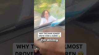 🚨🤣 KAREN ALMOST GETS RUN OVER BY THIS DELIVERY TRUCK comedy karen funnyshorts [upl. by Irehc]