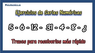 👨🏻‍🏫 Test psicotécnicos de series de numeros resueltos y explicados [upl. by Gibb]