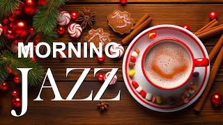 Happy Mood Jazz 🔥🎄 Cozy Christmas Coffee Shop Ambience amp Fireplace Sound [upl. by Annwahs479]