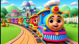 Rainbow Train Ride 3 Catchy Rhymes and Songs for Kids  Sing Along and Learn Colors [upl. by Llerrot698]