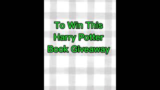 Harry Potter Book Giveaway 🪄✨ harrypotter harrypotterfan giveaway booklover books [upl. by Tut507]