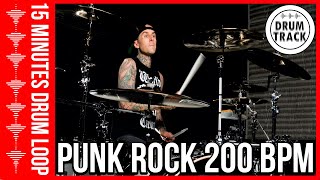 Drum Beat 200 bpm  Groove Drum Track 200 BPM Punk Rock  Batería 200 BPM Punk Rock [upl. by Milly]