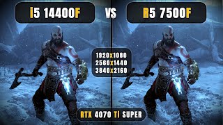 Intel Core i5 14400F vs Ryzen 5 7500F  1080p 1440p 4K  Which One is Better  4070 Ti Super [upl. by Candra]