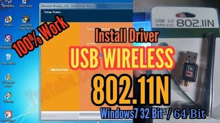 Install Driver Usb Wireless 80211n di Windows7 32  64 bit tanpa CDRom [upl. by Minnaminnie]