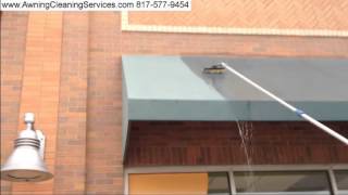 Awning Cleaning with DIY Water Fed Pole Dallas Fort Worth TX 8175779454 DFW [upl. by Meriel]