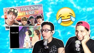 GUYS REACT TO BTS Jungkook Being a lil Brat [upl. by Angy]