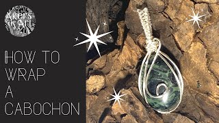 How To Wrap a Cabochon Stone Pendant  Tutorial [upl. by Giulia]