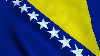 Zastava Bosne i Hercegovine sa državnom himnom  Flag of Bosnia amp Herzeg with the national anthem [upl. by Borden]