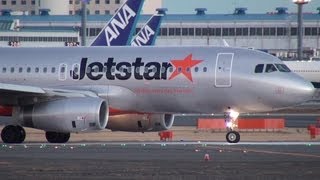 Jetstar Japan JA04JJ Airbus A320232 Narita Airport RWY16R takeoff [upl. by Cosette]