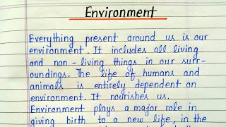 Essay writing on environment in english  Environment essay in english [upl. by Clair]