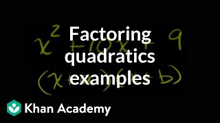 More examples of factoring quadratics with a leading coefficient of 1  Algebra II  Khan Academy [upl. by Chapnick134]