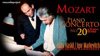 Mozart Piano Concerto 20  Haskil Markevitch 1960 [upl. by Herrle]