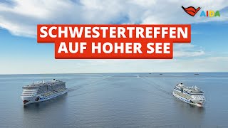 AIDAnova und AIDAdiva  Schwestertreffen auf hoher See [upl. by Nohtan378]