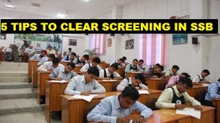 TOP 5 TIPS TO CLEAR SCREENING IN SSB  SCREENING TEST REVEALED  SSB [upl. by Sacttler]