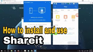 how to install use and connect share it pc with android [upl. by Eduj]