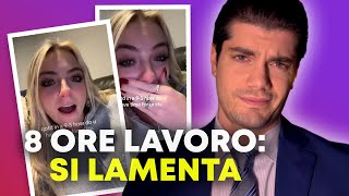 Ragazza si lamenta di fare 8 ore di lavoro [upl. by Annawit]