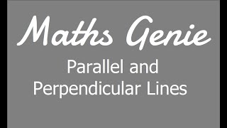 Parallel and Perpendicular Lines [upl. by Jillie241]