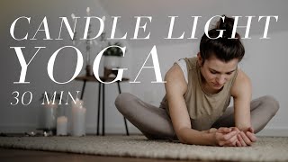 Yoga für den unteren Rücken  Verspannungen lösen amp zur Ruhe kommen  30 Min Candlelight Yoga [upl. by Anial]