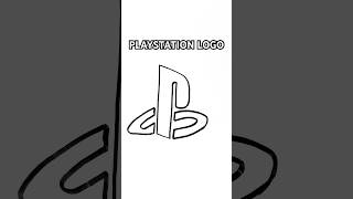 HOW TO DRAW PLAYSTATION LOGO  LOGO DRAWING  EASY DRAWING  youtubeshorts ps5 games shorts op [upl. by Siugram]